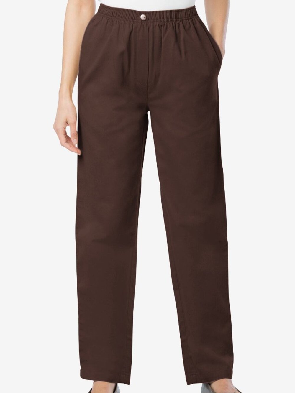 Women Within Straight Leg Jeans Size 16W- Chocolate NWT